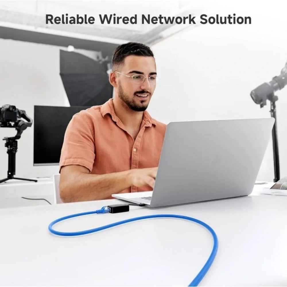 Blue Cat 6 Ethernet Cable 10Gbps Network LAN Cord Gold Plated‎ Connectors